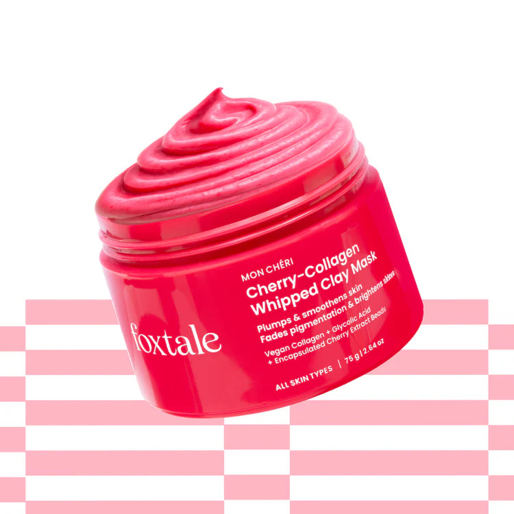 Cherry-Collagen Clay Mask Boosts collagen for plump, hydrated & firm skin | 75g