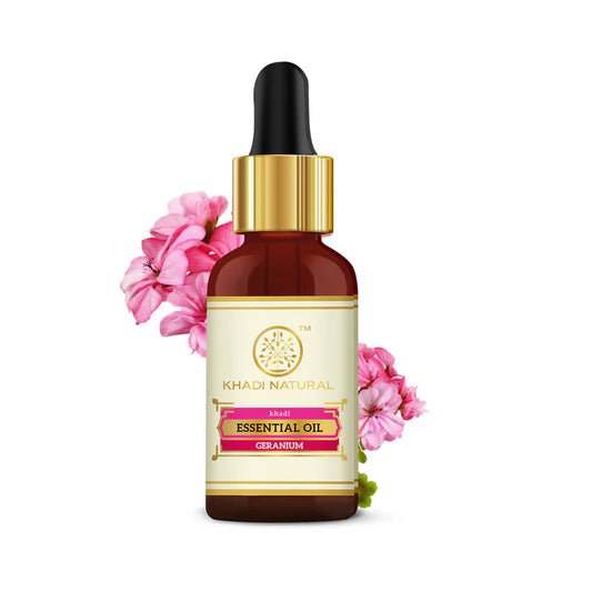 Khadi Natural Herbal Geranium Essential Oil Sale - 15ml