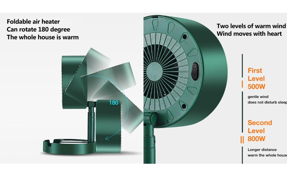 Portable Foldable Desk Heater Fan Room Heater