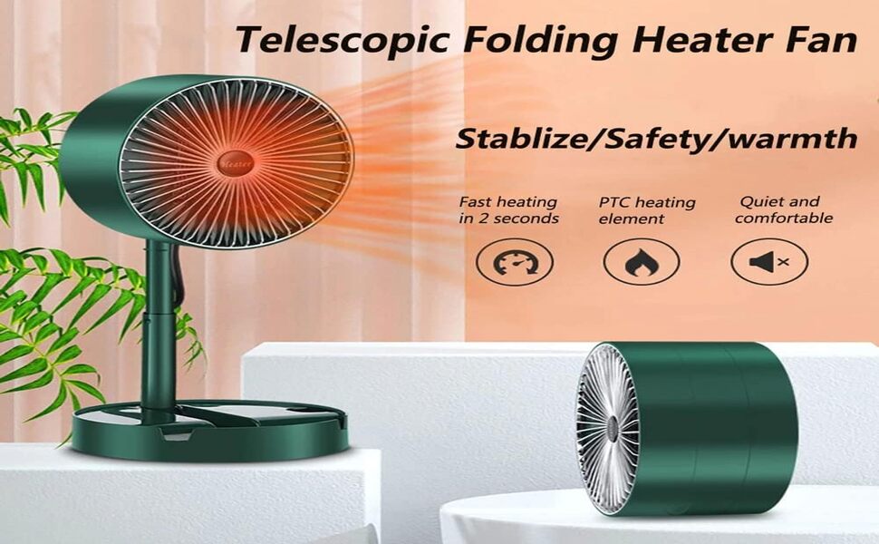 Portable Foldable Desk Heater Fan Room Heater